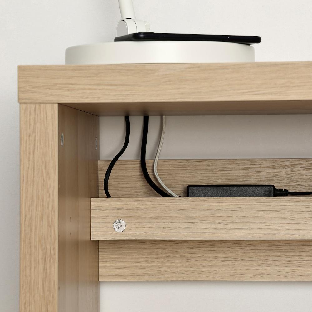 IKEA KALLAX / ELDBERGET Scrivania E Sedia Effetto Rovere Con Mordente Bianco/grigio Scuro Nero