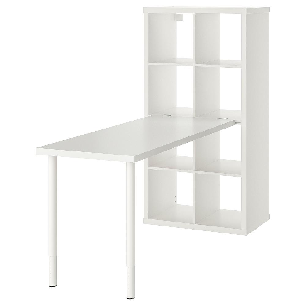 IKEA KALLAX / LAGKAPTEN Combinazione con scrivania bianco 77x159x147 cm