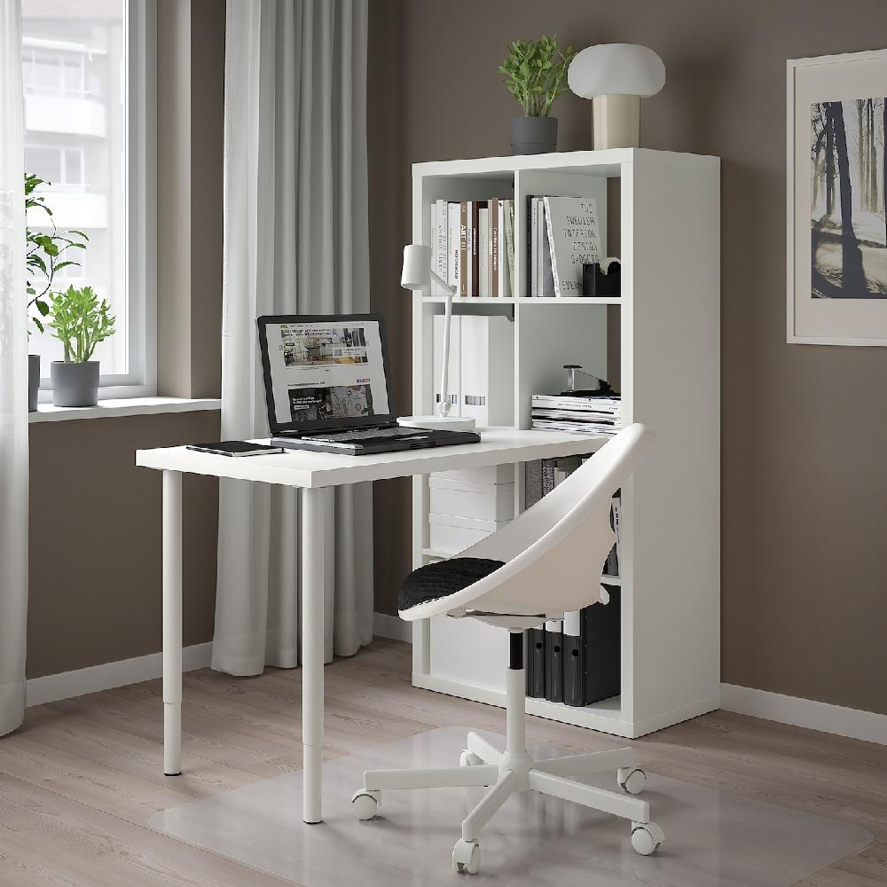 IKEA KALLAX / LINNMON Combinazione Con Scrivania Bianco 77x139x147 Cm