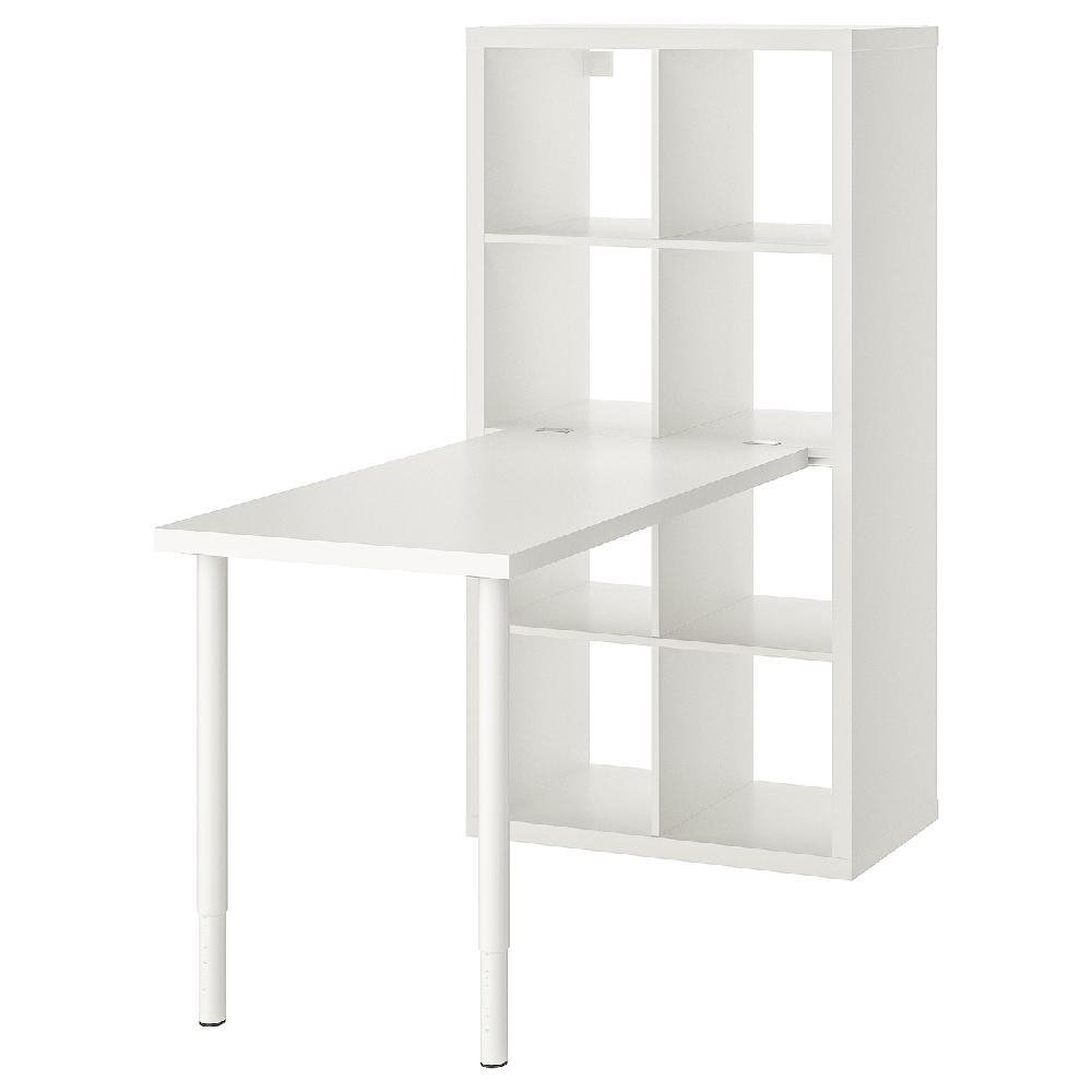 IKEA KALLAX / LINNMON Combinazione con scrivania bianco 77x139x147 cm