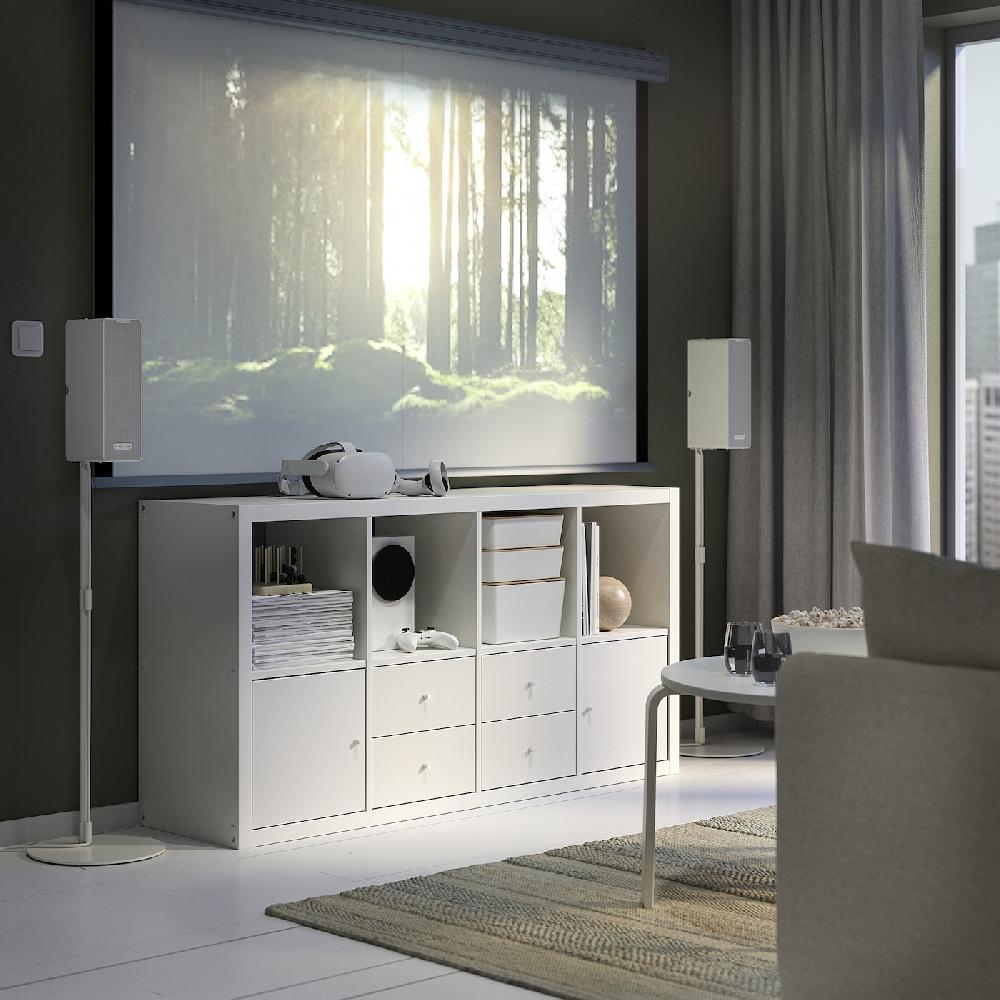 IKEA KALLAX Scaffale Con 4 Accessori Bianco 147x77 Cm