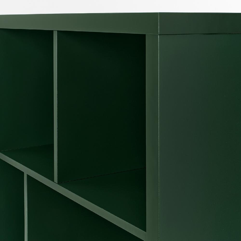 IKEA KALLAX Scaffale Con Base Verde Scuro/nero 77x39x164 Cm