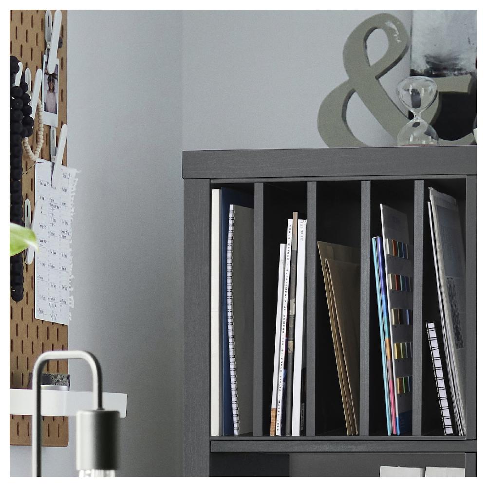 IKEA KALLAX Struttura Interna Con 4 Ripiani Marrone-nero 33x33 Cm