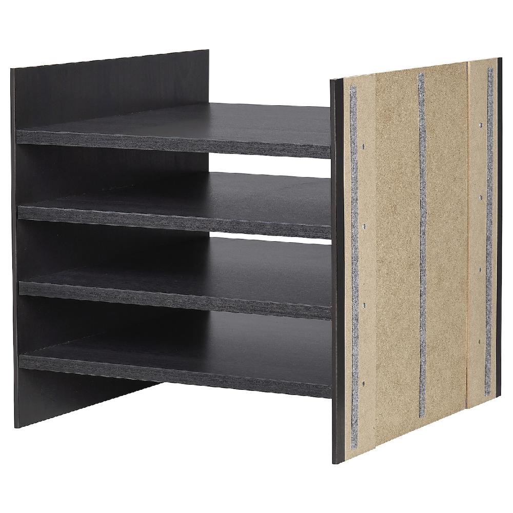 IKEA KALLAX Struttura interna con 4 ripiani marrone-nero 33x33 cm