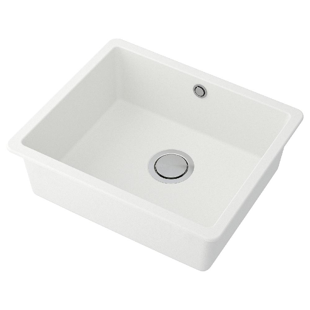 IKEA KILSVIKEN Lavello da incasso 1 vasca bianco/materiale composito di quarzo 56x46 cm