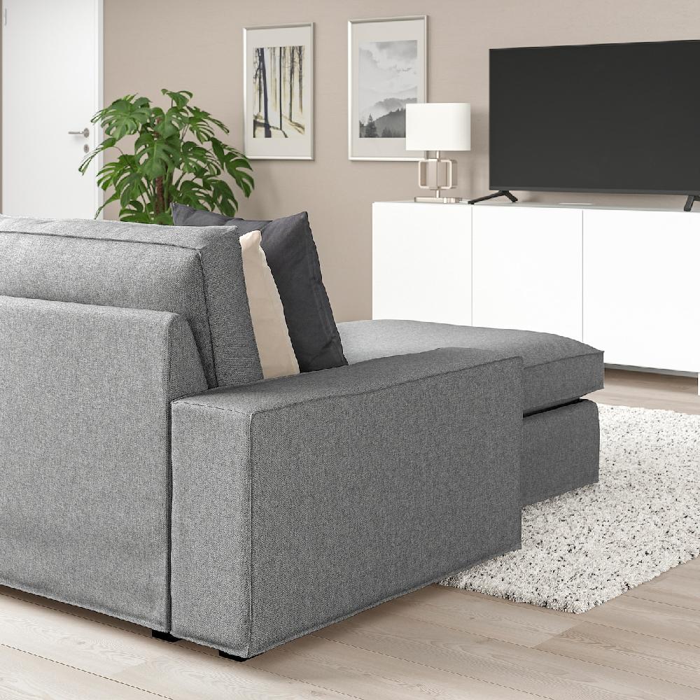 IKEA KIVIK Divano A 3 Posti Con Chaise-longue Tibbleby Beige/grigio