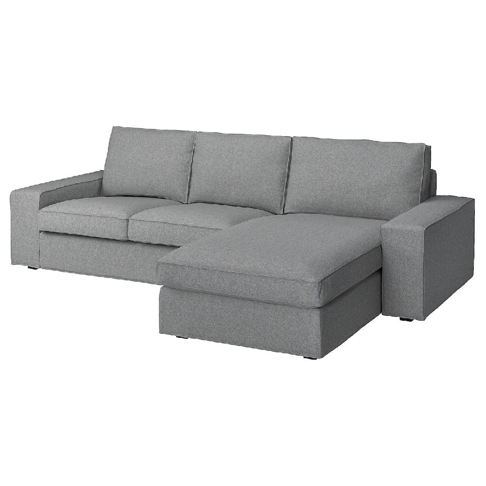 IKEA KIVIK Divano a 3 posti con chaise-longue Tibbleby beige/grigio