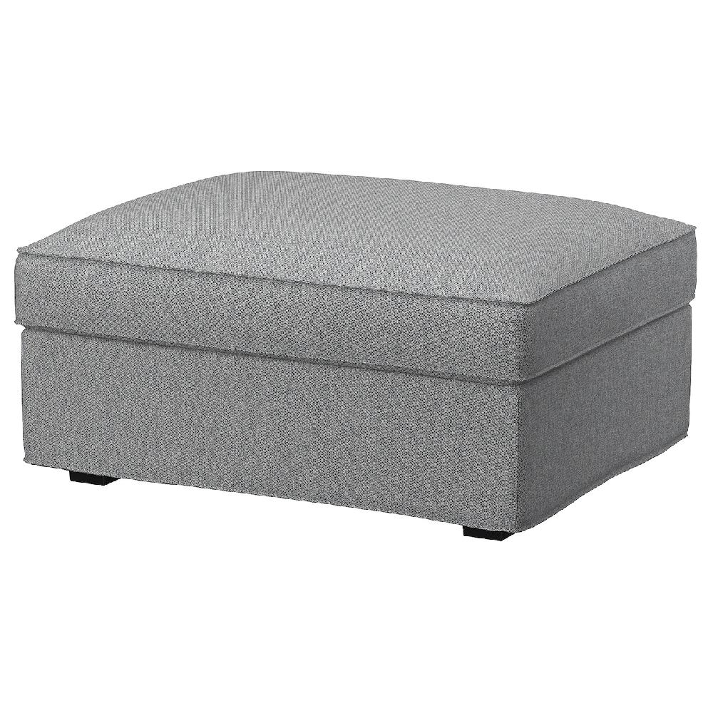 IKEA KIVIK Fodera per poggiapiedi/contenitore Tibbleby beige/grigio
