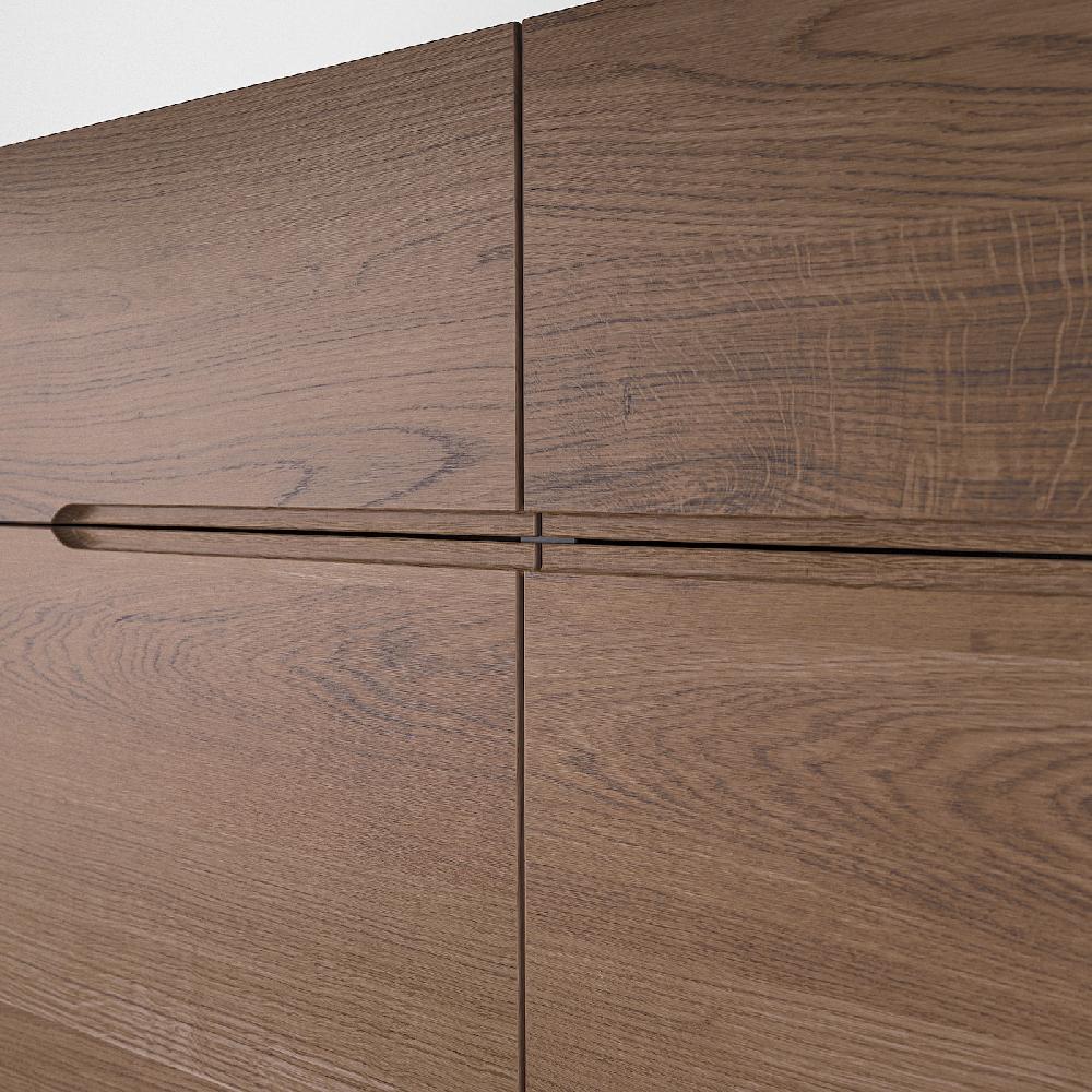 IKEA KLACKENÄS Buffet Nero/impiallacciatura Di Rovere Mordente Marrone 120x97 Cm