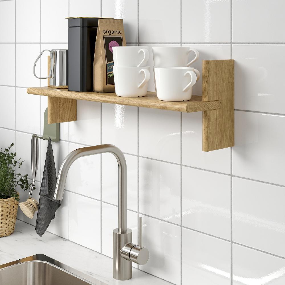 IKEA KLAVRESTRÖM Scaffale Da Parete Rovere 60x20 Cm