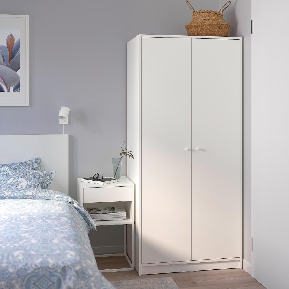 IKEA KLEPPSTAD Guardaroba Con 2 Ante Bianco 79x176 Cm