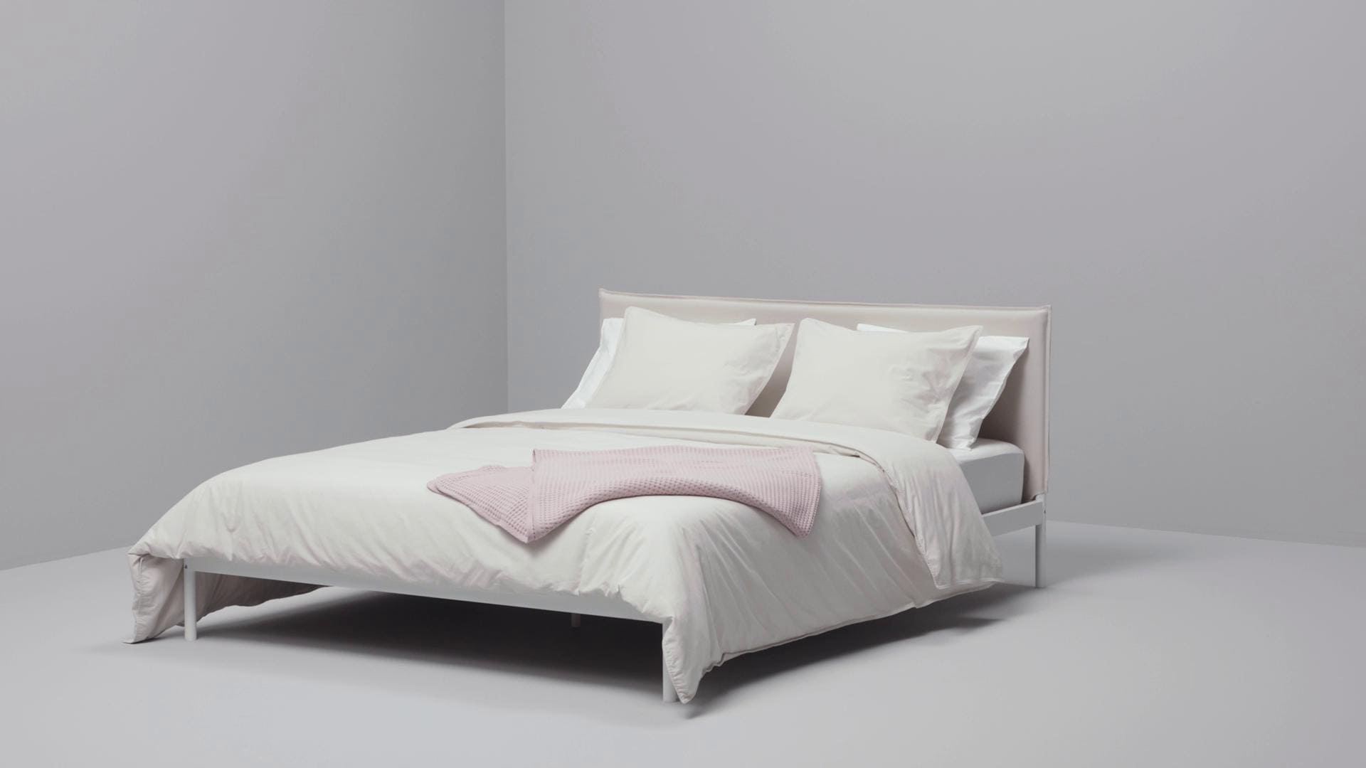 IKEA KLEPPSTAD Struttura Letto Bianco/Vissle Beige 160x200 Cm