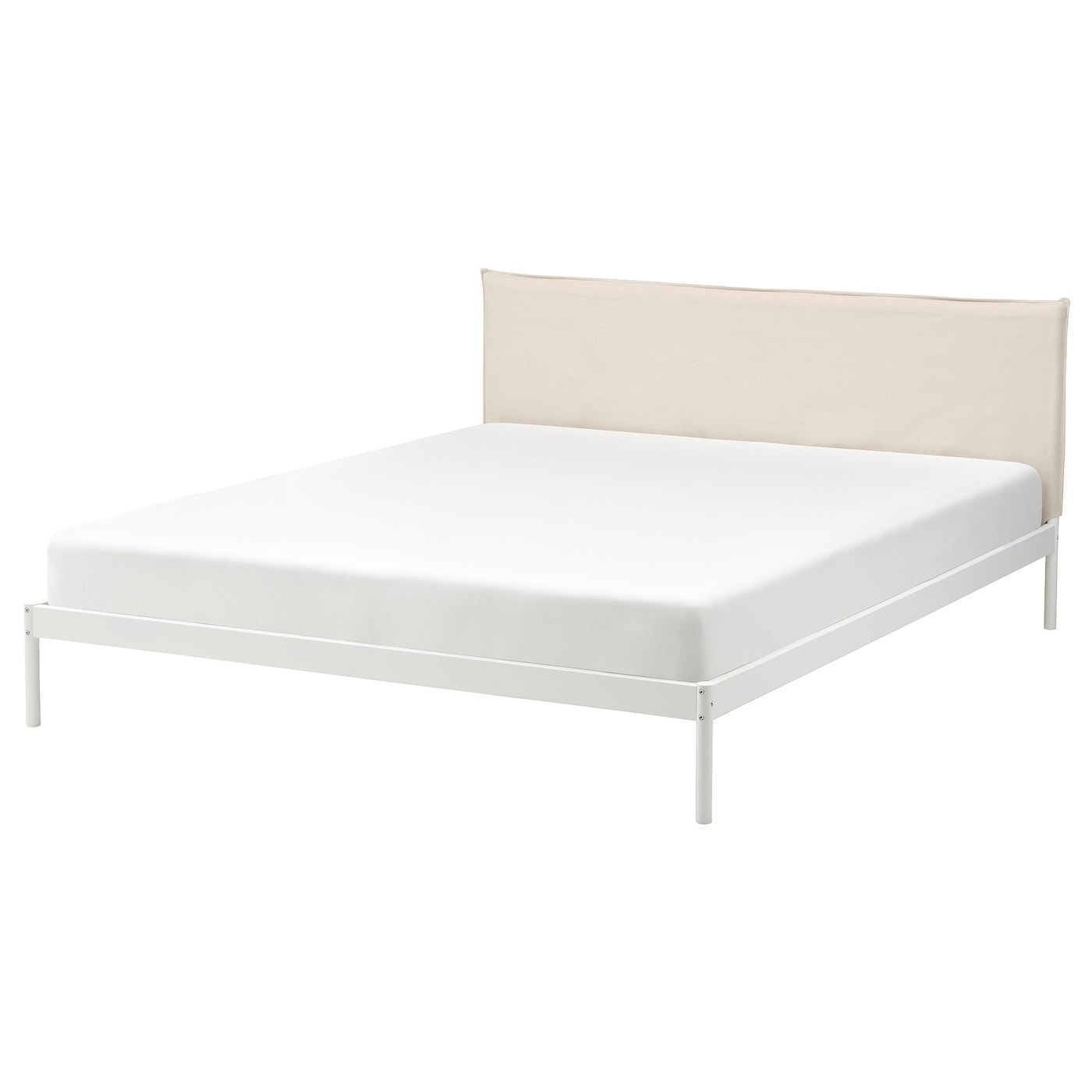IKEA KLEPPSTAD Struttura letto bianco/Vissle beige 160x200 cm