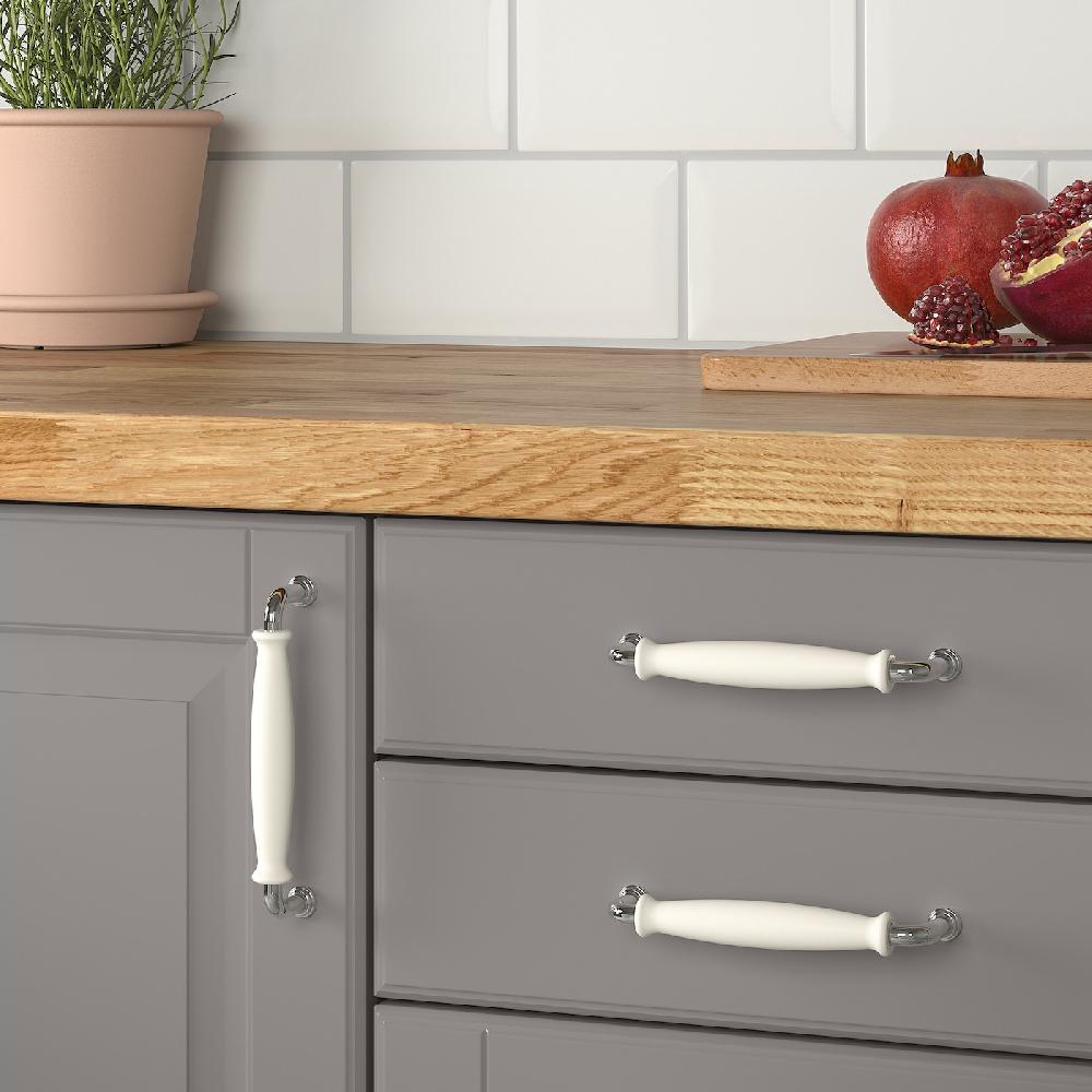 IKEA KLINGSTORP Maniglia Bianco Sporco/cromato 141 Mm
