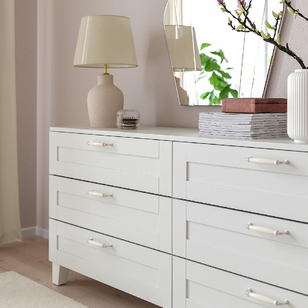 IKEA KLINGSTORP Maniglia Bianco Sporco/cromato 141 Mm