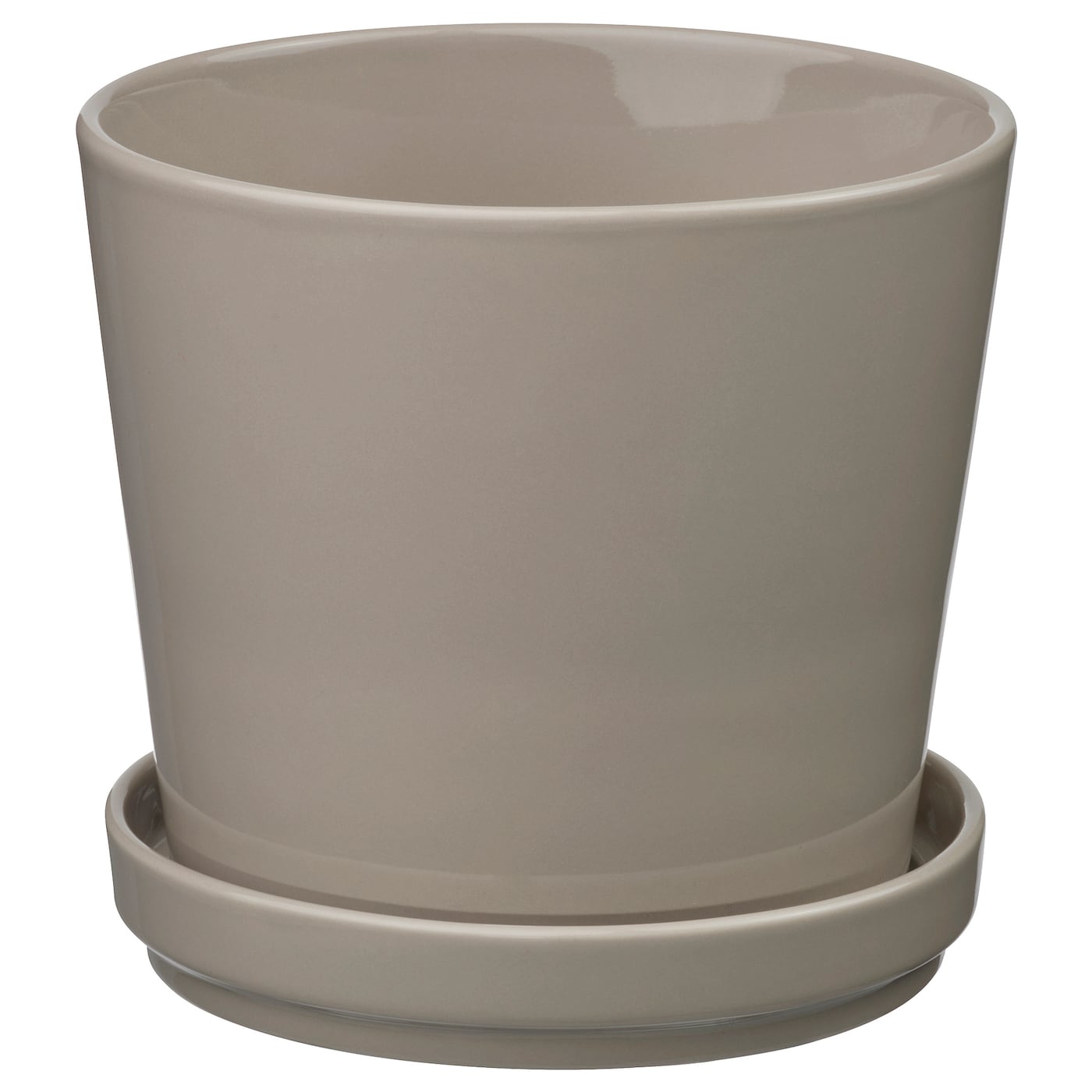 IKEA KLOTLÖNN Vaso con sottovaso da interno/esterno/grigio/beige 15 cm