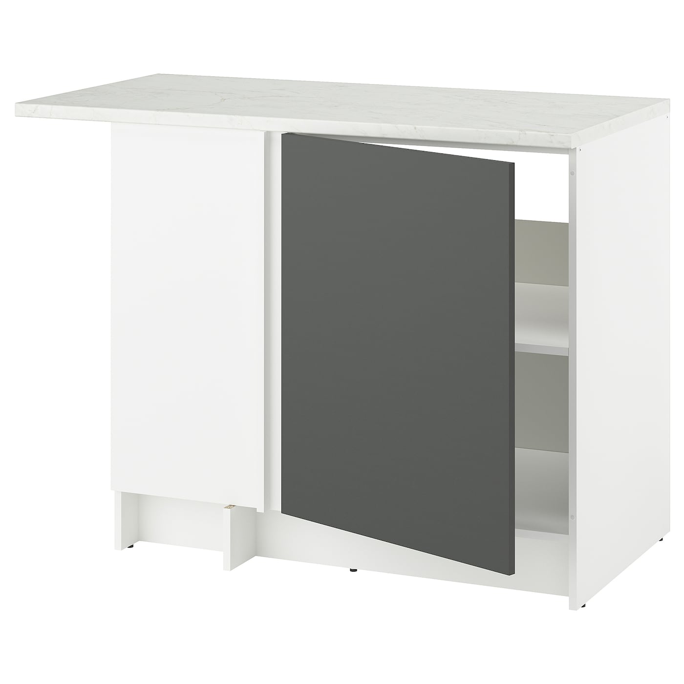 IKEA KNOXHULT Mobile base angolare grigio scuro 100x91 cm