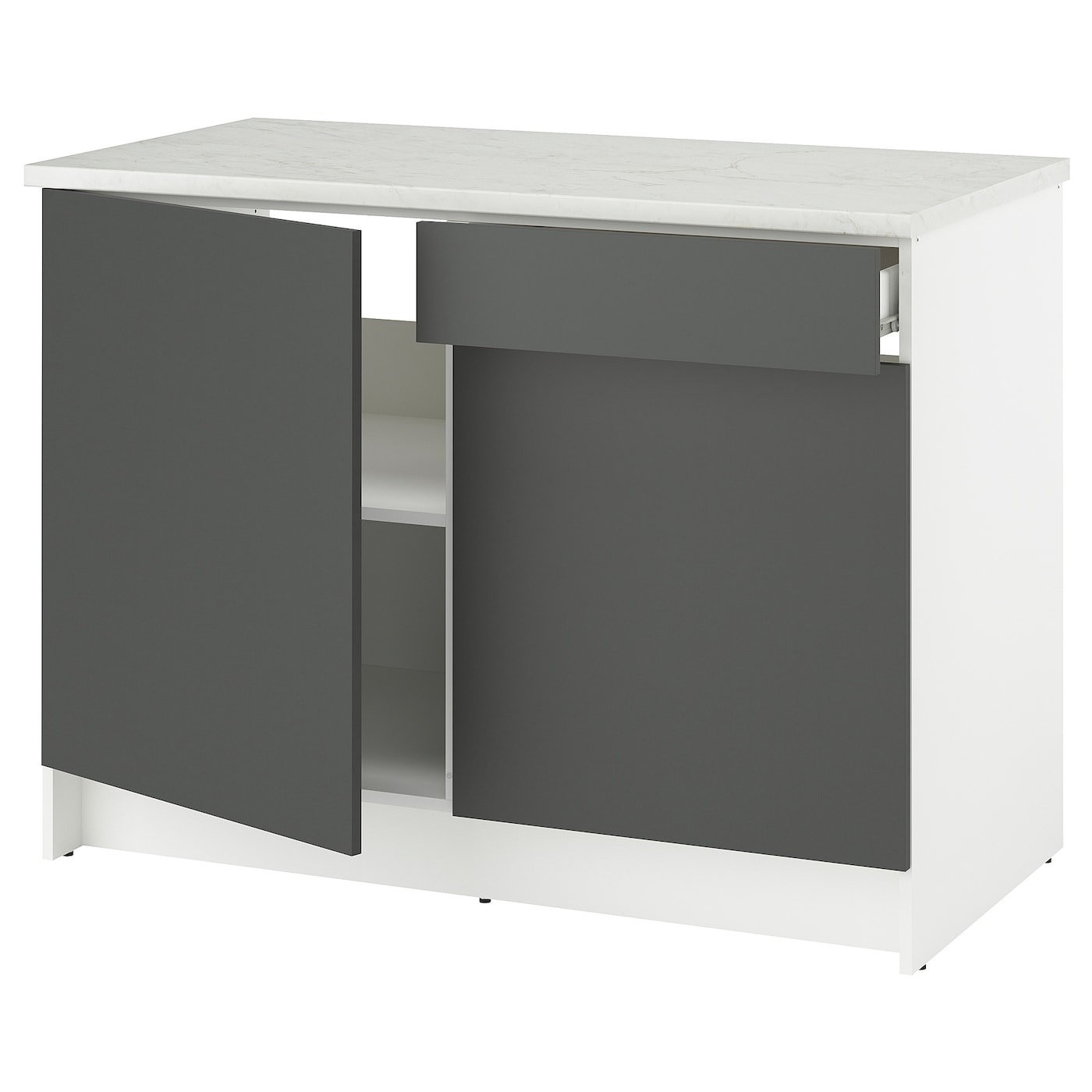 IKEA KNOXHULT Mobile base con ante e cassetto grigio scuro 120 cm