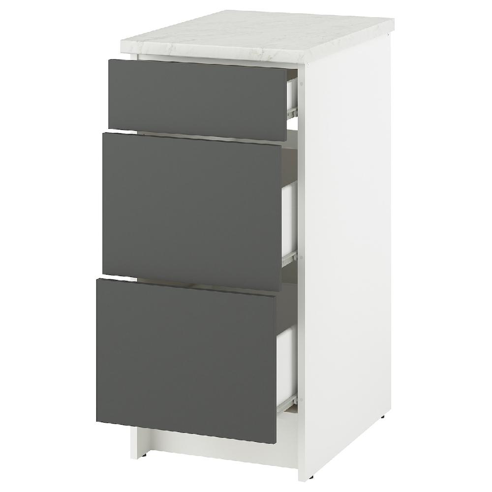 IKEA KNOXHULT Mobile base con cassetti grigio scuro 40 cm