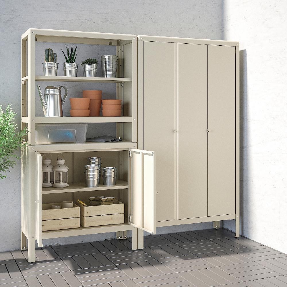 IKEA KOLBJÖRN Scaffale Con 2 Mobili Beige 171x37x161 Cm