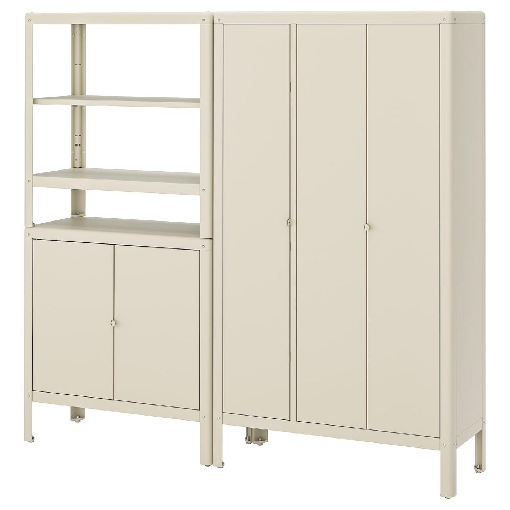 IKEA KOLBJÖRN Scaffale con 2 mobili beige 171x37x161 cm