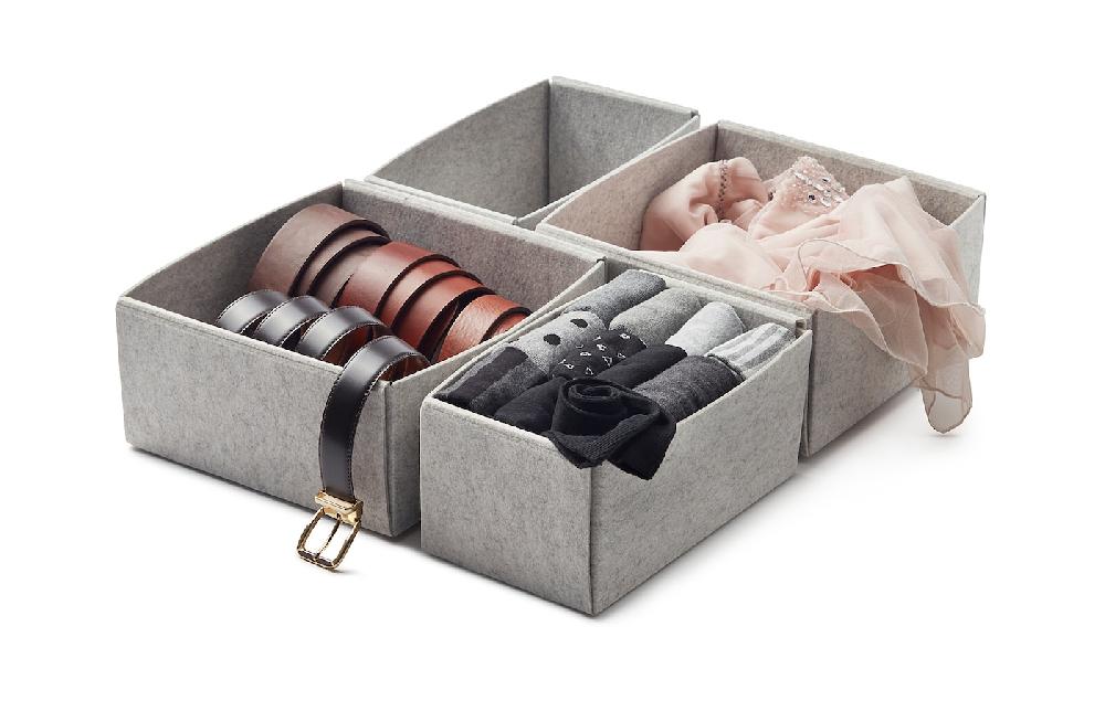 IKEA KOMPLEMENT Set Di 8 Scatole Grigio Chiaro 90x54 Cm