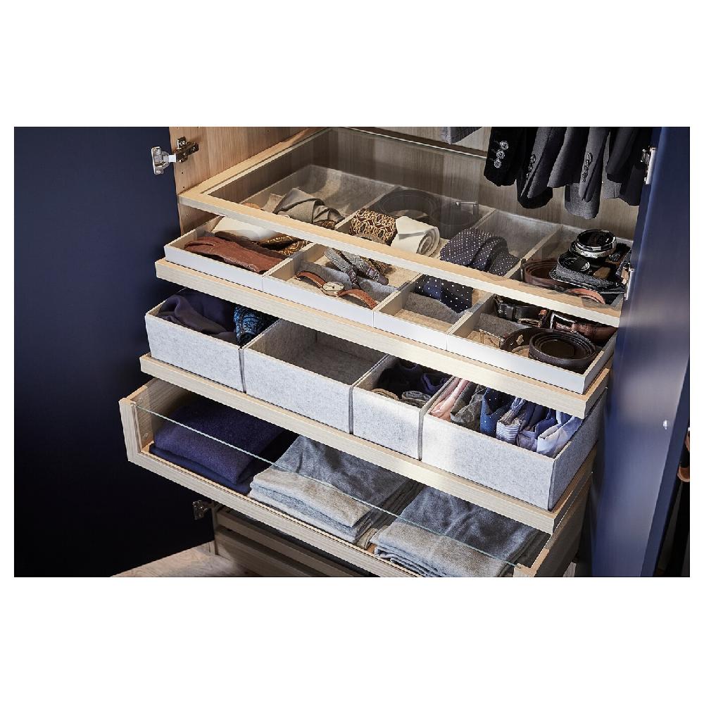 IKEA KOMPLEMENT Set Di 8 Scatole Grigio Chiaro 90x54 Cm