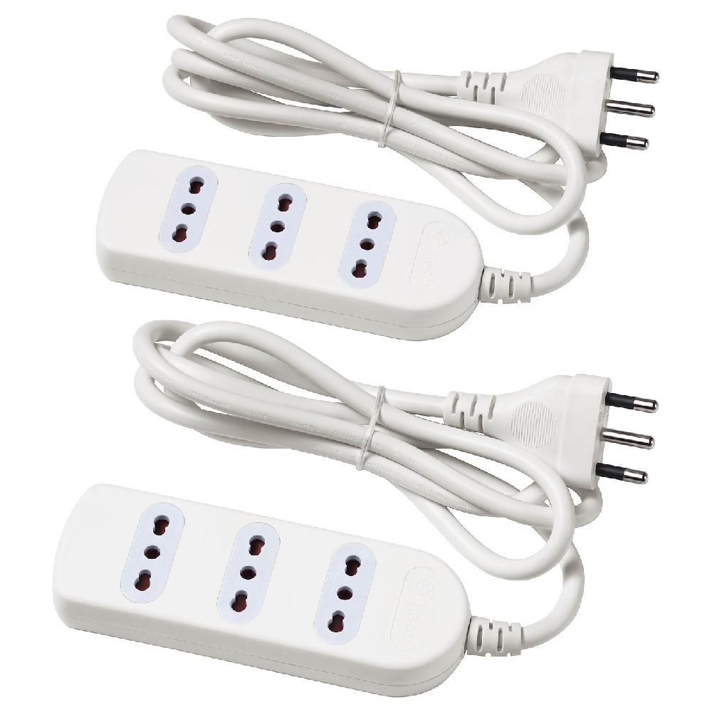 IKEA KOPPLA Multipresa 3 uscite con messa a terra/bianco 1.5 m