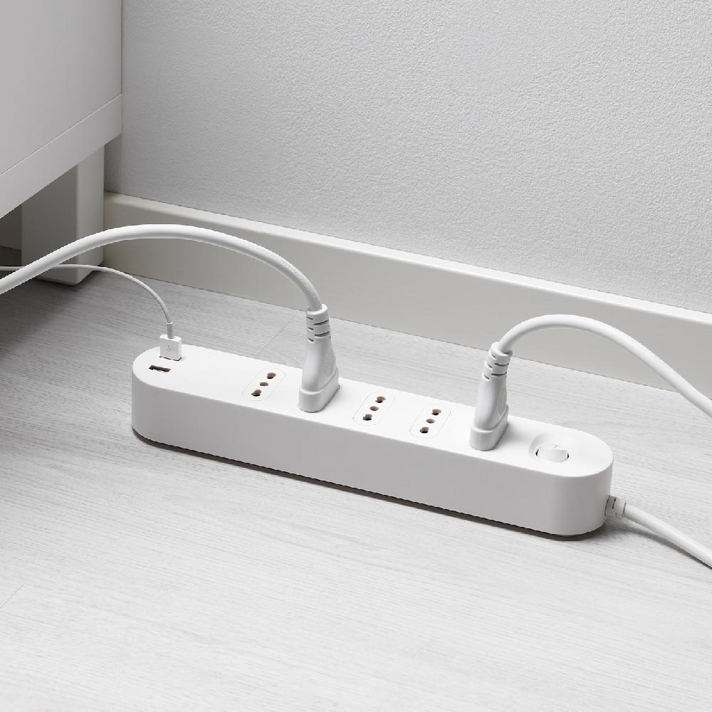 IKEA KOPPLA Multipresa 5 Uscite E 2 Porte USB Bianco 3.0 M