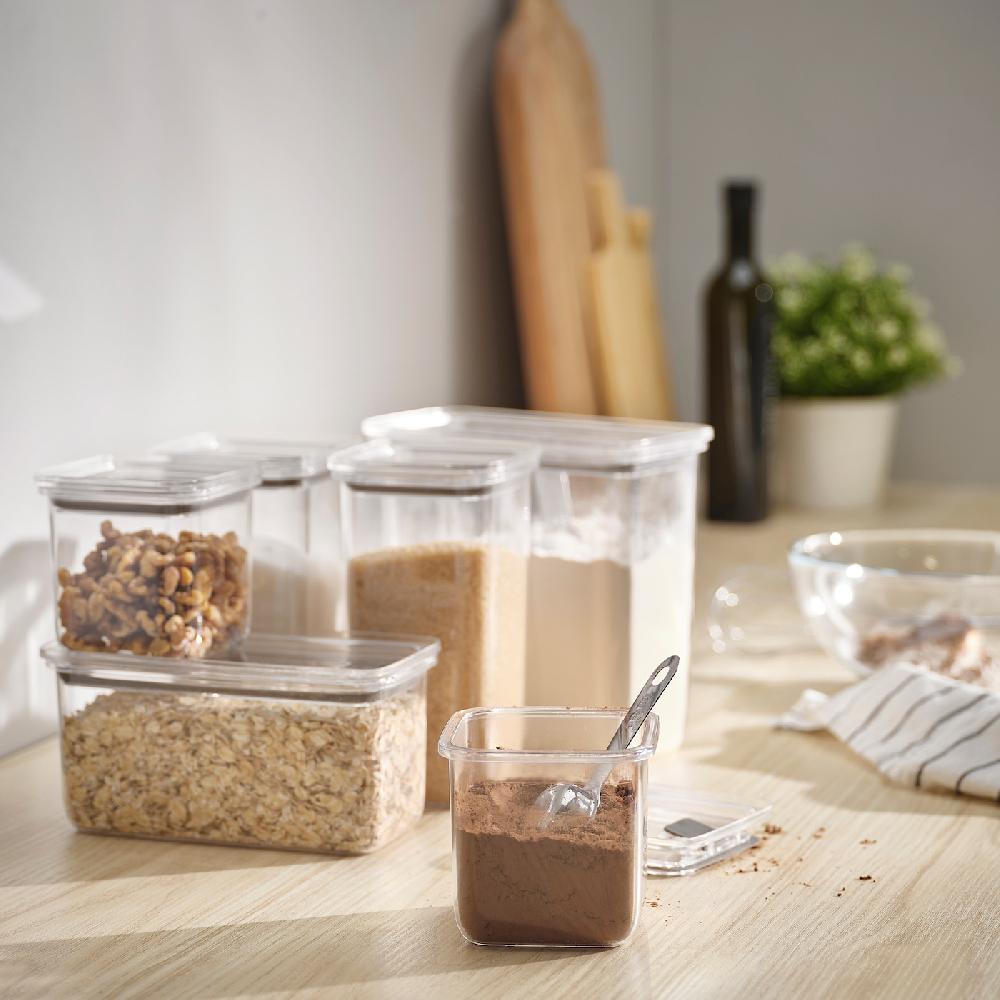 IKEA KORALLVIPPA Set 6 Contenit/coperch Cibi Secchi Trasparente