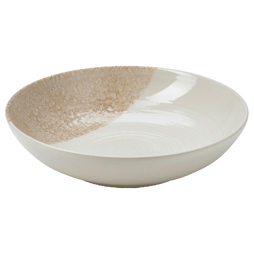 IKEA KRUSTISTEL Piatto fondo fantasia/beige chiaro 19 cm
