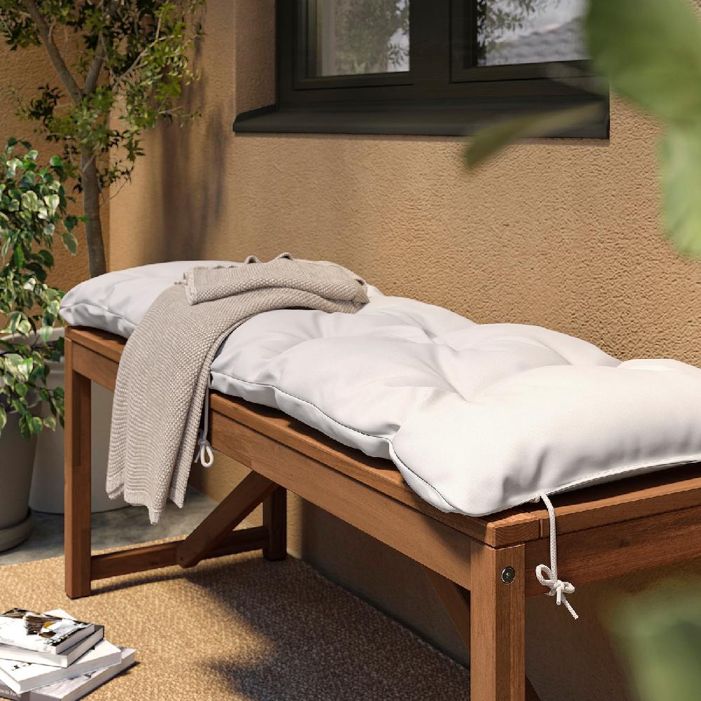 IKEA KUDDARNA Cuscino Per Panca Da Giardino Grigio Chiaro-beige 120x40 Cm