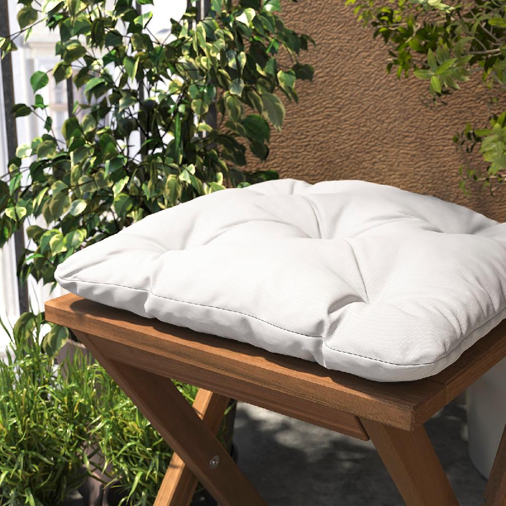 IKEA KUDDARNA Cuscino Per Sedia Da Esterno Grigio Chiaro-beige 36x32 Cm