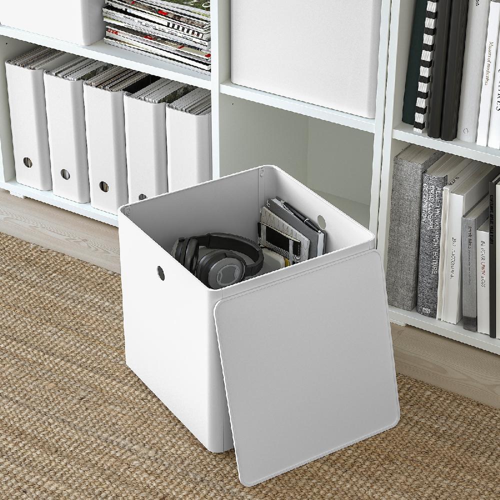 IKEA KUGGIS Contenitore Con Coperchio Bianco 32x32x32 Cm