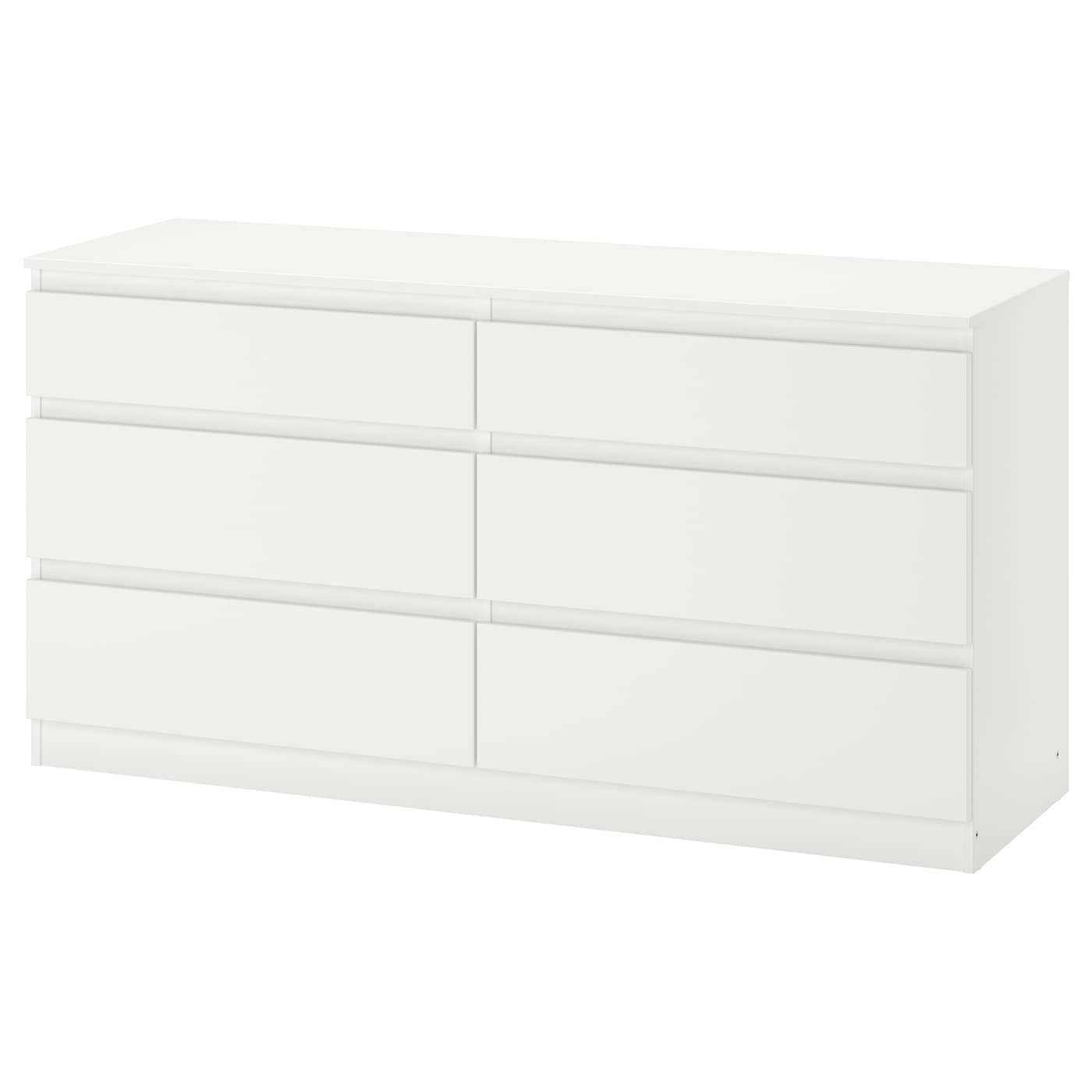 IKEA KULLEN Cassettiera con 6 cassetti bianco 140x72 cm
