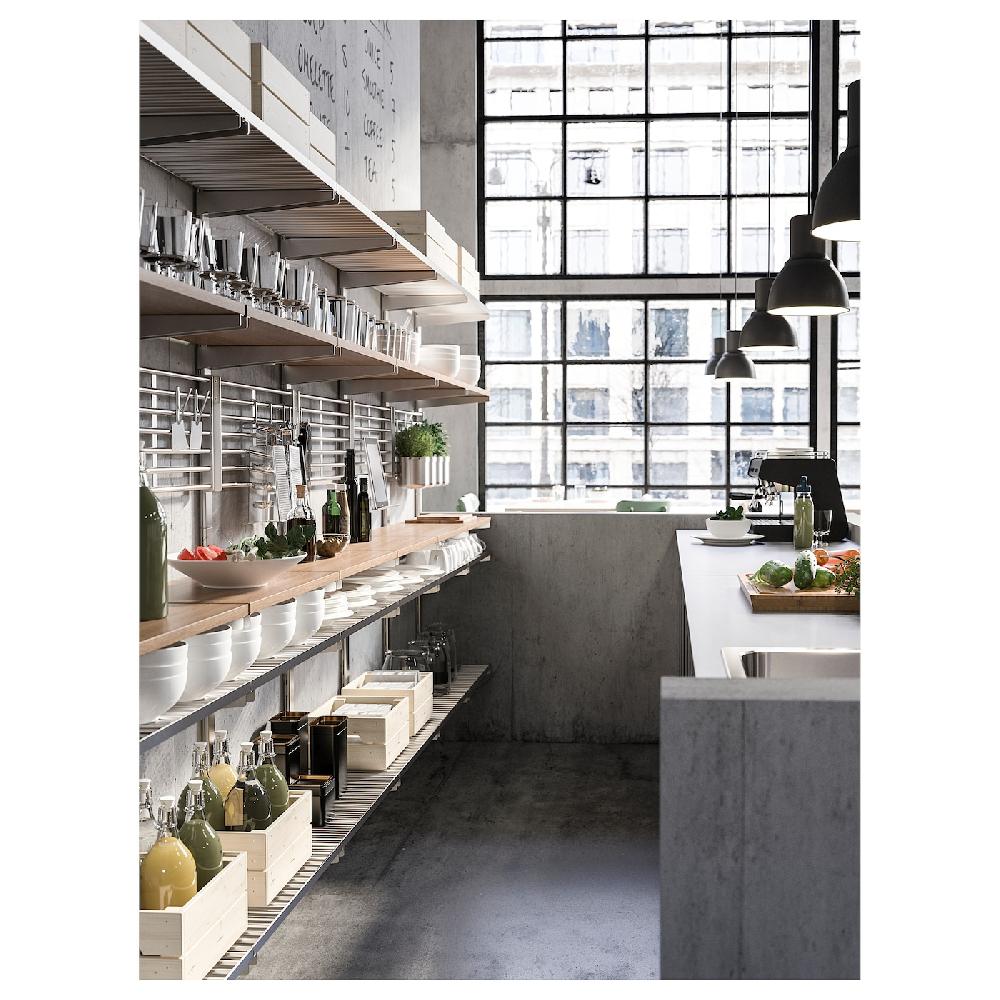 IKEA KUNGSFORS Binario C Ripiano/griglia Da Parete Inox/frassino