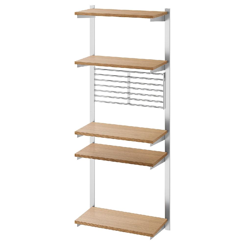 IKEA KUNGSFORS Binario c ripiano/griglia da parete inox/frassino