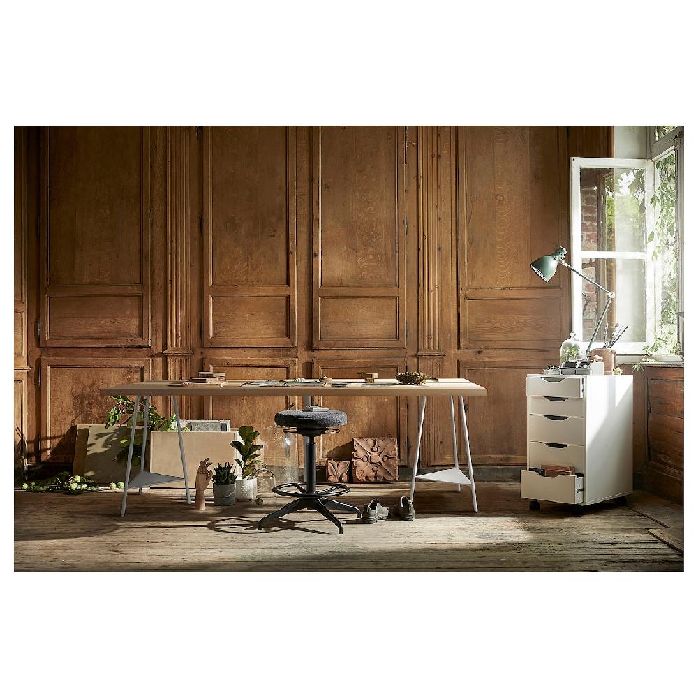 IKEA LAGKAPTEN Piano Tavolo Mordente Bianco Effetto Rovere 200x60 Cm