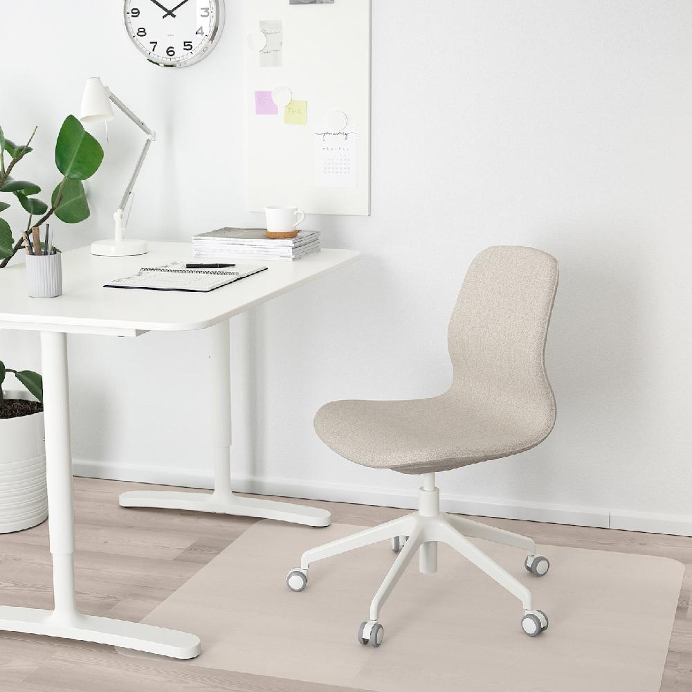 IKEA LÅNGFJÄLL Sedia Per Riunioni Gunnared Beige/bianco