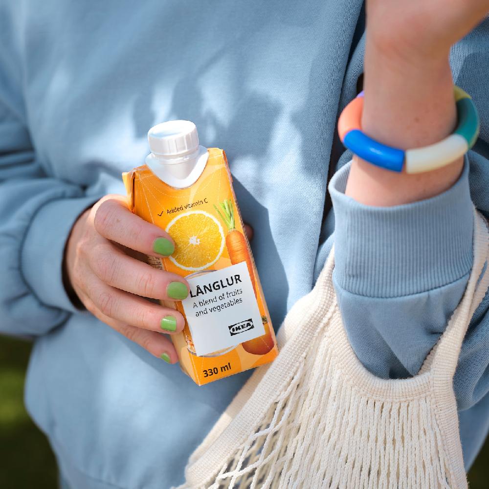IKEA LÅNGLUR Smoothie Alla Frutta E Verdura Arancione/con Aggiunta Di Vitamina C 330 Ml