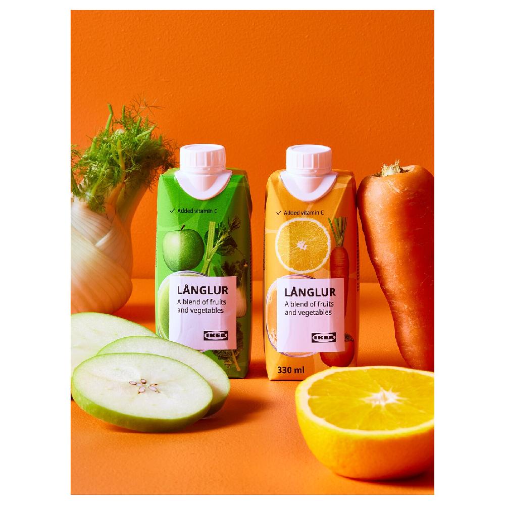 IKEA LÅNGLUR Smoothie Alla Frutta E Verdura Verde/con Aggiunta Di Vitamina C 330 Ml