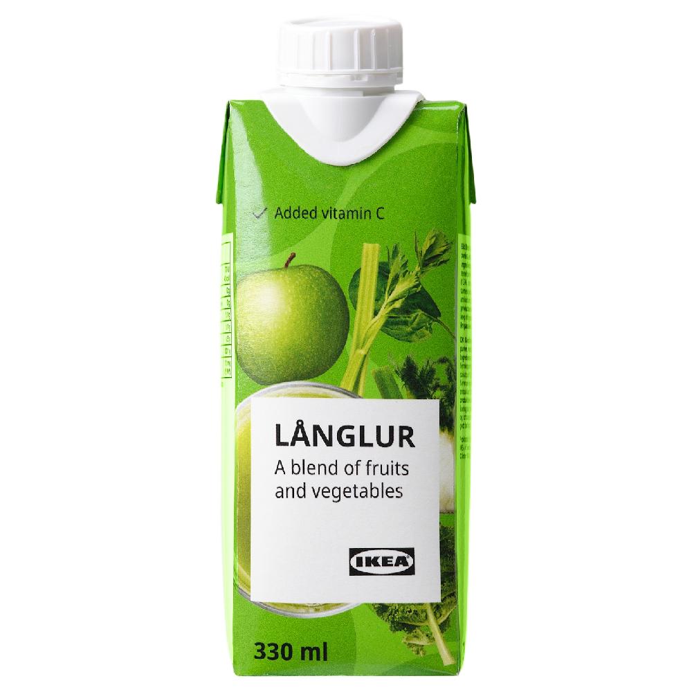 IKEA LÅNGLUR Smoothie alla frutta e verdura verde/con aggiunta di vitamina C 330 ml