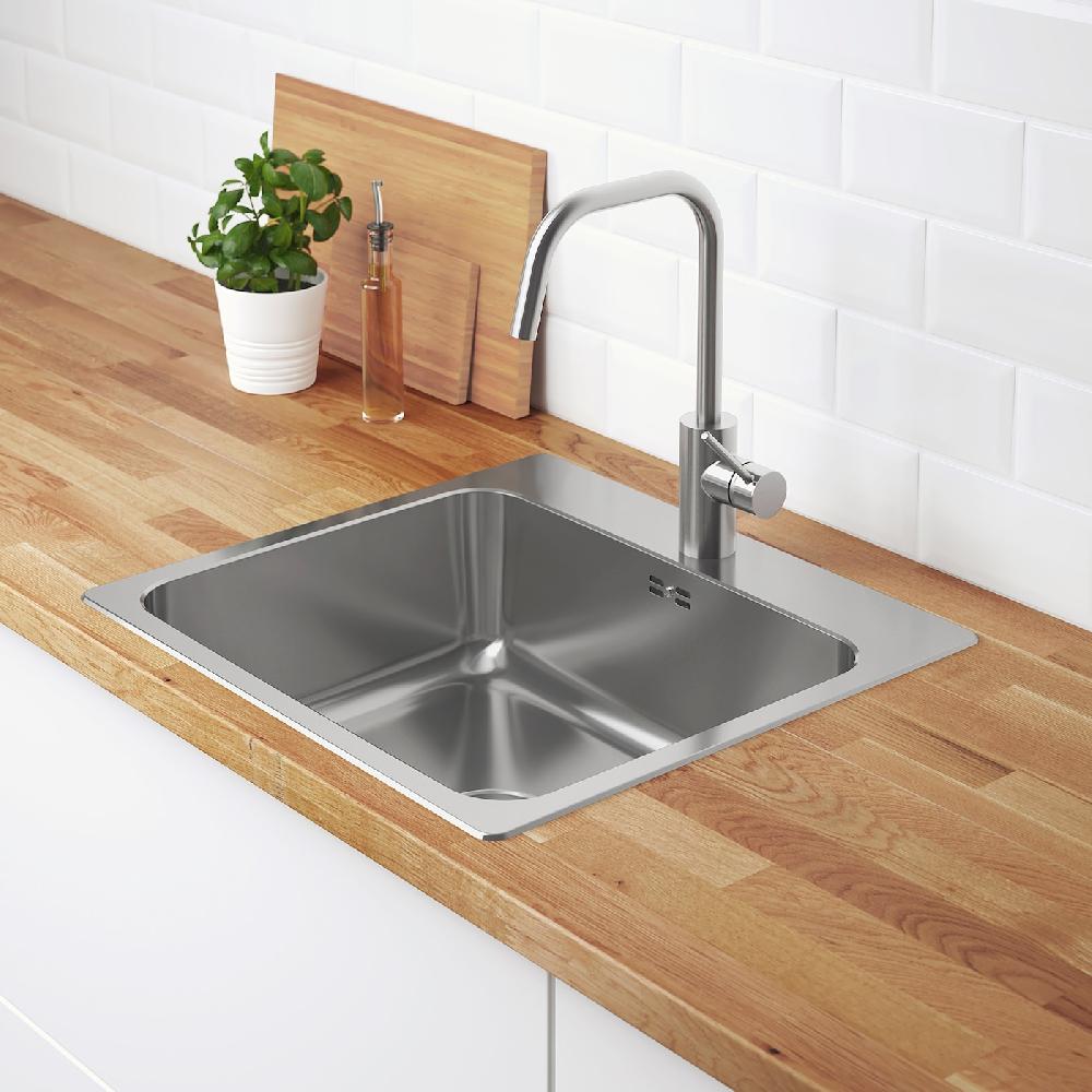 IKEA LÅNGUDDEN Lavello Da Incasso 1 Vasca Inox 56x53 Cm