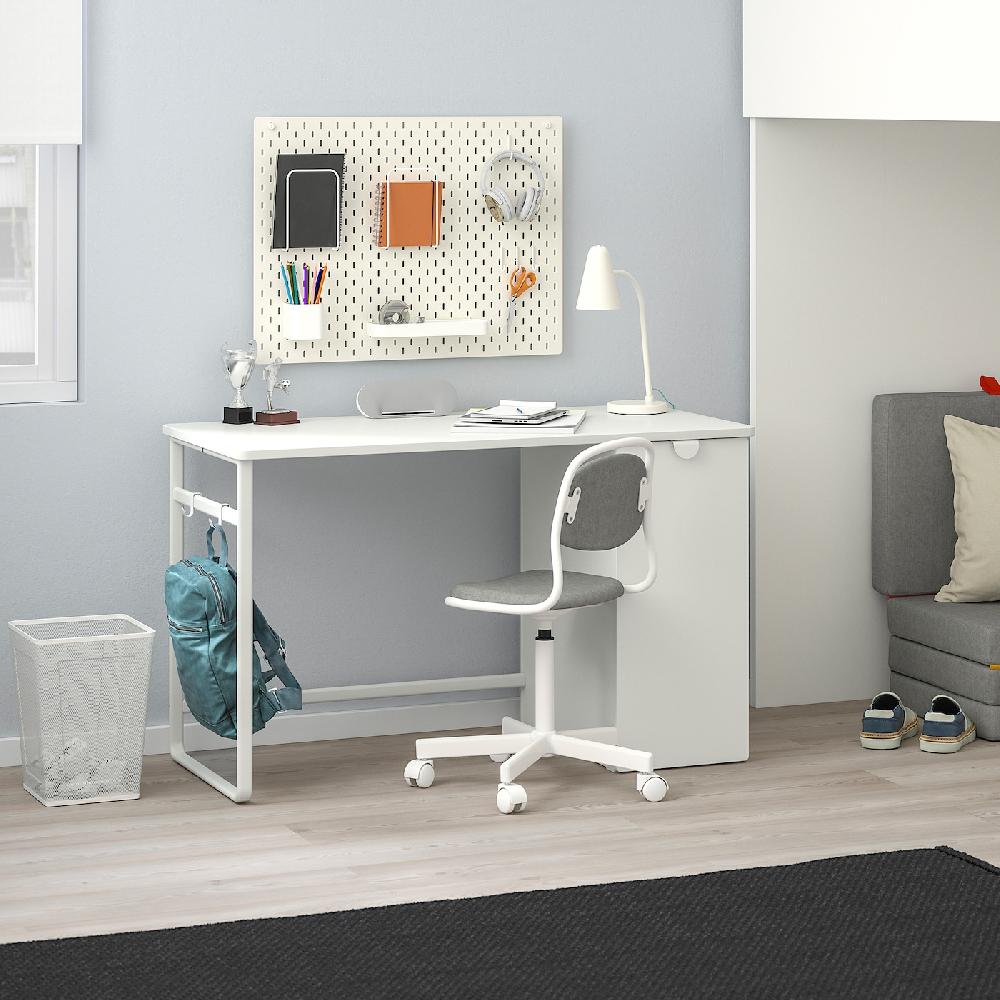 IKEA LÄRANDE Scrivania Con Elemento Estraibile Bianco 120x58 Cm