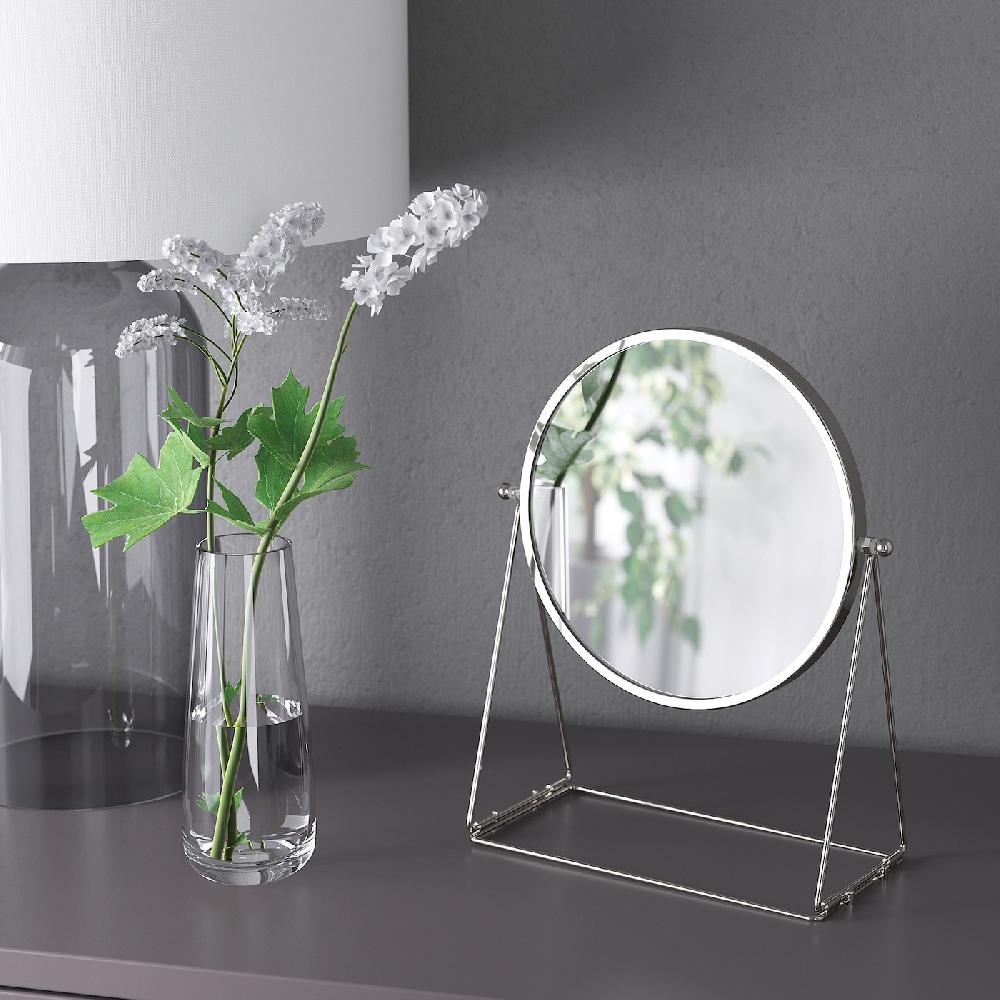 IKEA LASSBYN Specchio Da Tavolo Color Argento 17 Cm
