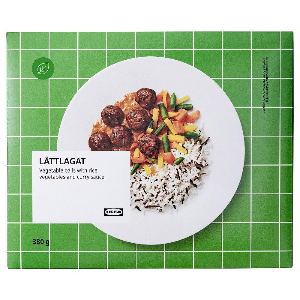 IKEA LÄTTLAGAT Polpette vegetariane con riso pasto pronto surgelato 380 g
