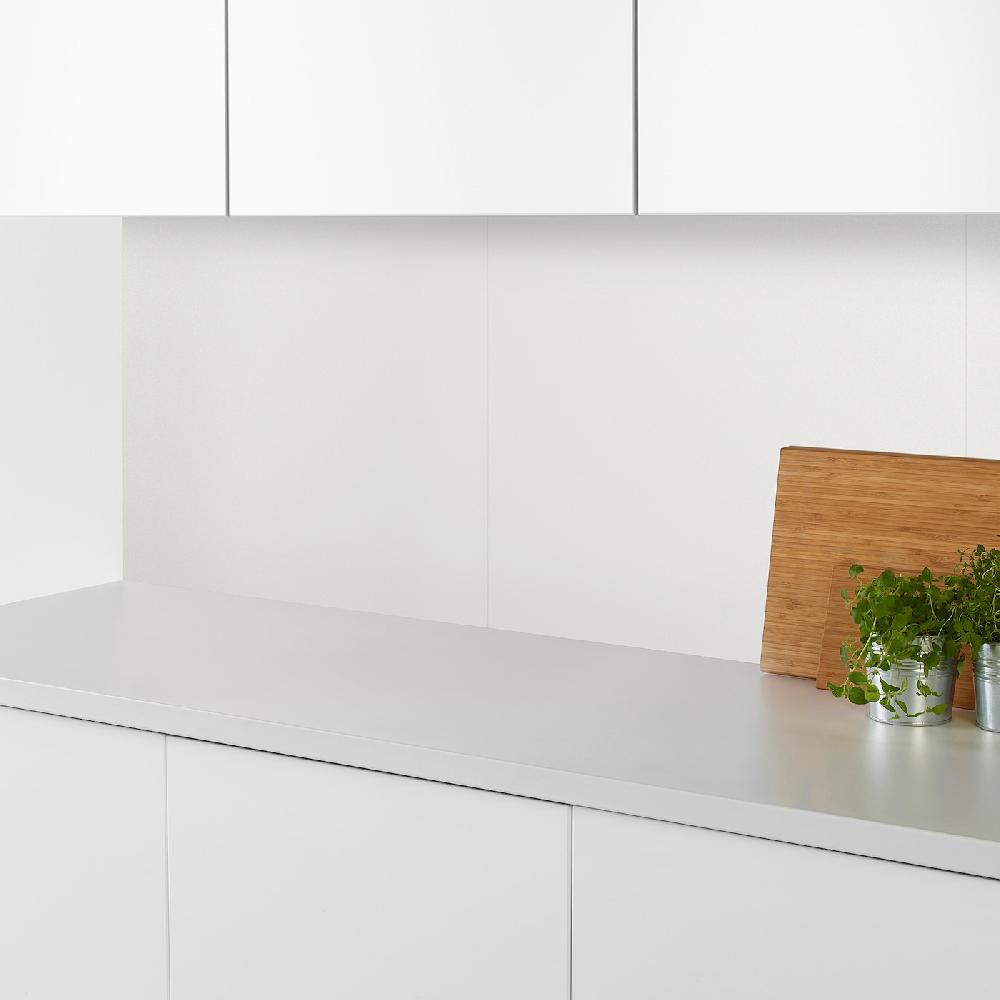 IKEA LEKSTORP Rivestimento Da Parete Bianco/alluminio 60x66 Cm