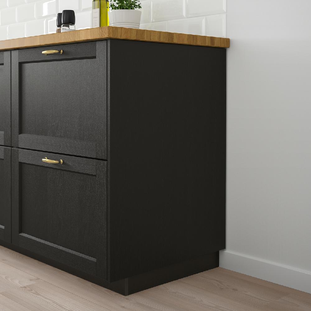 IKEA LERHYTTAN Rivestimento Laterale Mordente Nero 62x80 Cm