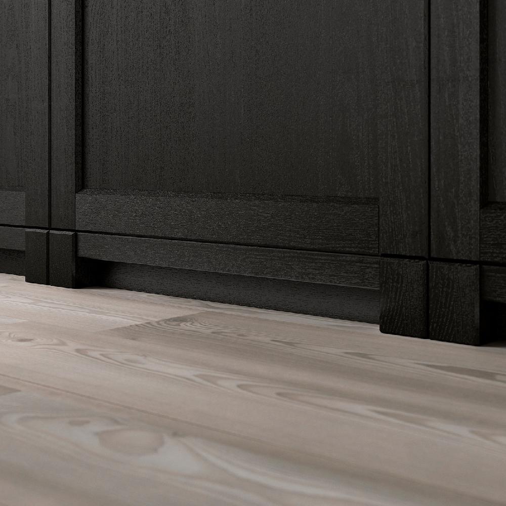 IKEA LERHYTTAN Zoccolo Decorativo Mordente Nero 220 Cm