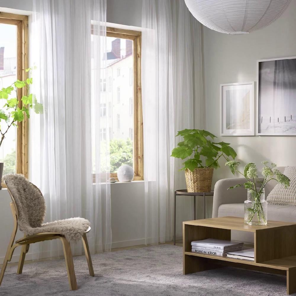 IKEA LILL Tenda A Rete 2 Teli Con Canale Per Bastone/bianco 280x300 Cm